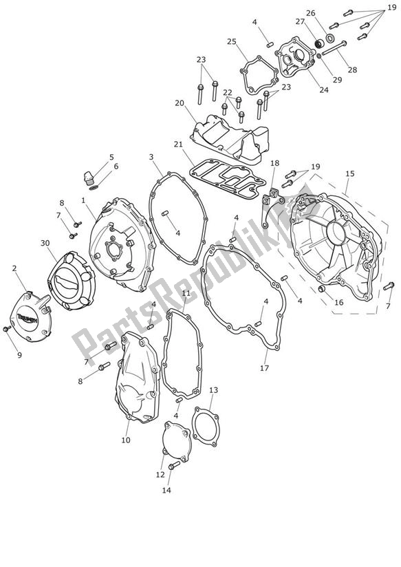 Todas las partes para Cubiertas Del Motor de Triumph Tiger Explorer XC 1215 2013 - 2016