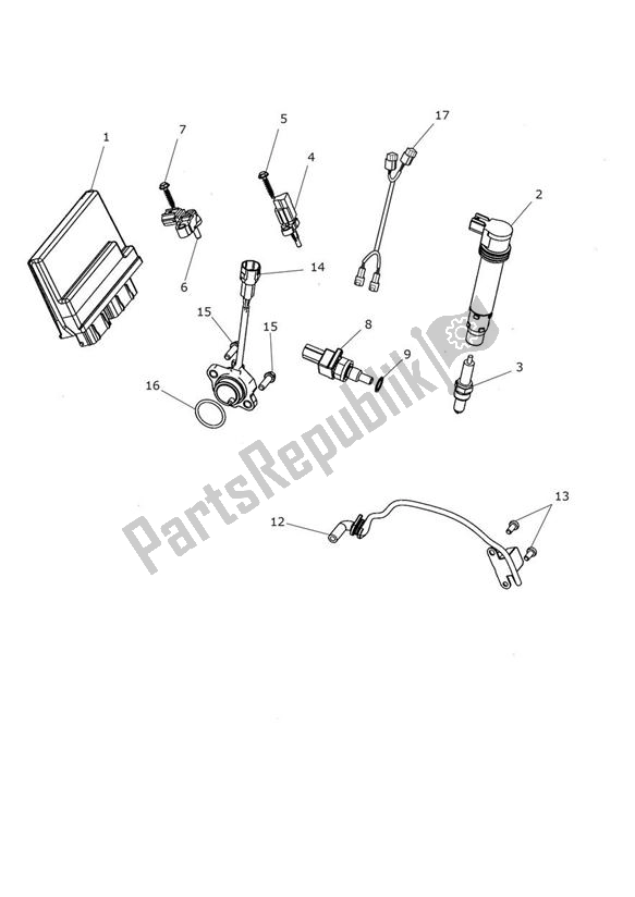 Todas las partes para Sistema De Gestión Del Motor de Triumph Tiger Explorer XC 1215 2013 - 2016