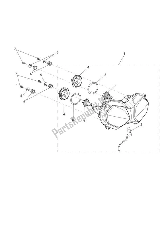 Toutes les pièces pour le Ensemble Phare du Triumph Tiger Explorer XC 1215 2013 - 2016