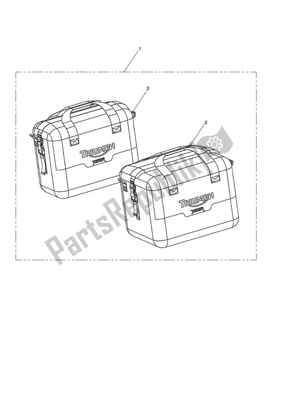 Alle onderdelen voor de Inner Bag, Pair van de Triumph Tiger Explorer XC 1215 2013 - 2016
