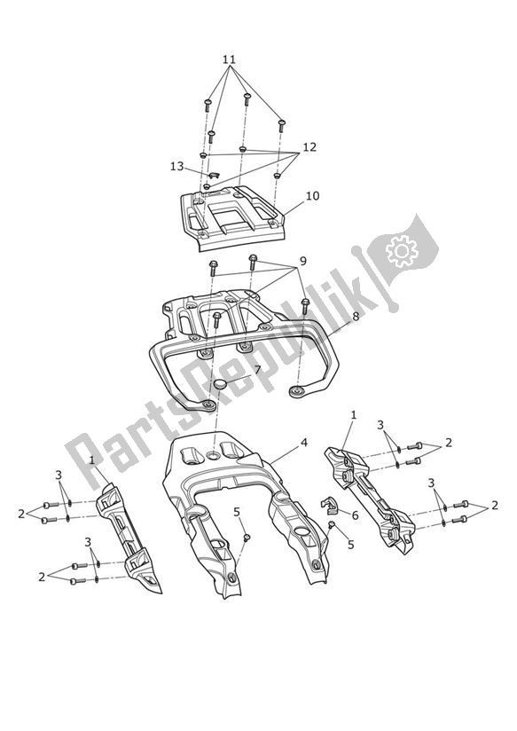 Todas las partes para Rear Rack de Triumph Tiger Explorer XC 1215 2013 - 2016