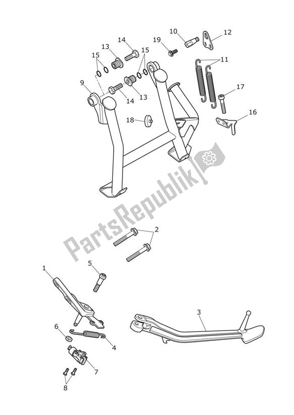 Todas las partes para Stands de Triumph Tiger Explorer XC 1215 2013 - 2016