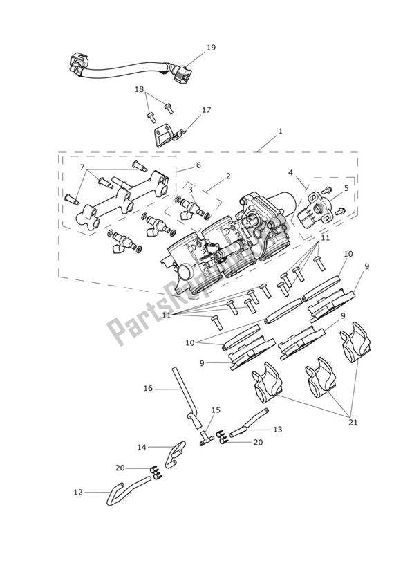 Todas las partes para Aceleradores, Inyectores Y Riel De Combustible de Triumph Tiger Explorer XC 1215 2013 - 2016