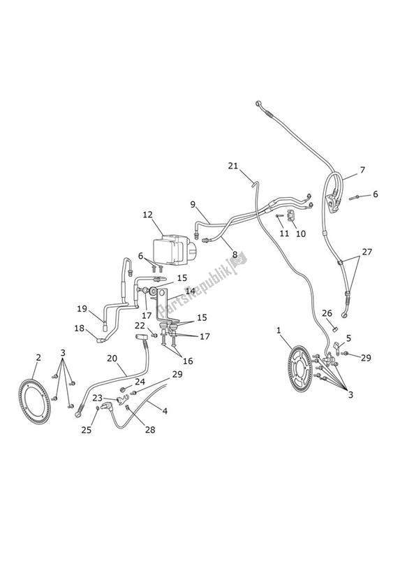 Todas las partes para Abs System de Triumph Tiger Sport 1215 2013 - 2016