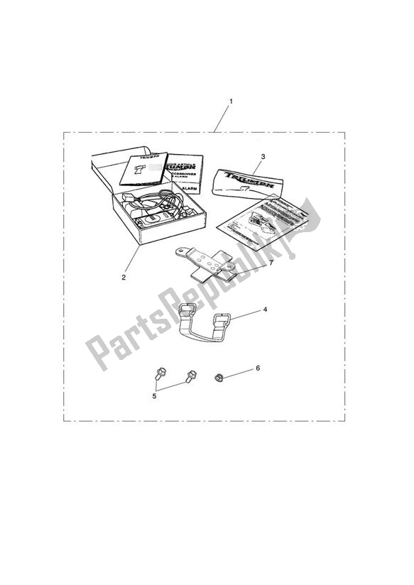 All parts for the Alarm Kit, Sra Approved of the Triumph Tiger Sport 1215 2013 - 2016