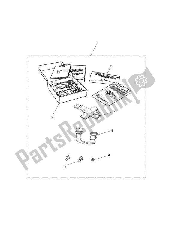 All parts for the Alarm Kit of the Triumph Tiger Sport 1215 2013 - 2016