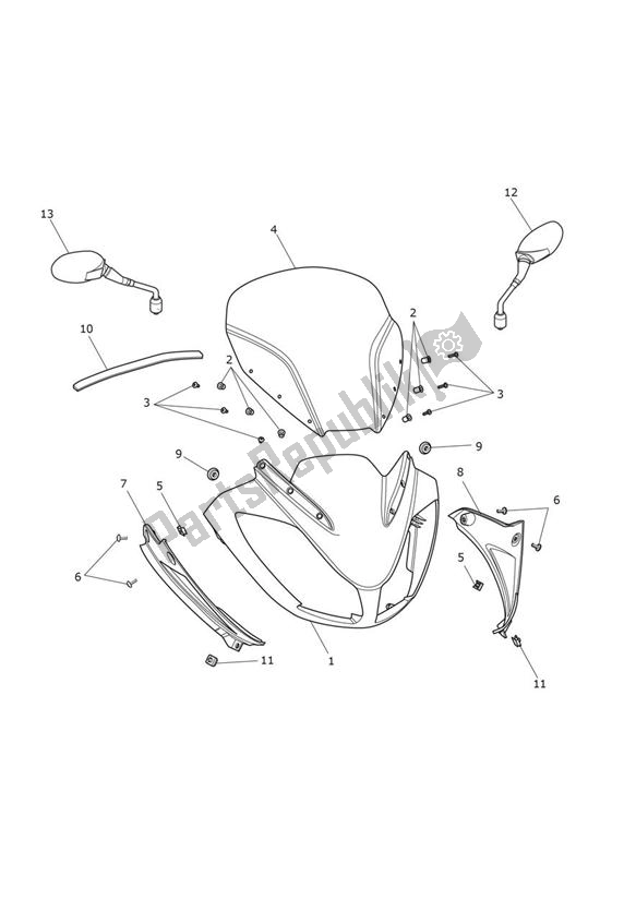 Todas las partes para Cockpit de Triumph Tiger Sport 1215 2013 - 2016