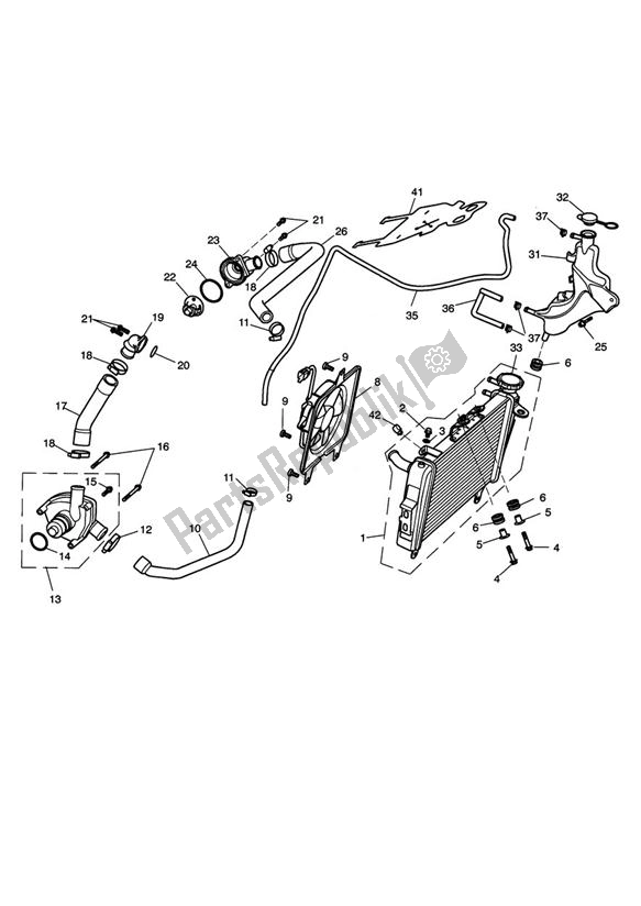 Todas las partes para Sistema De Refrigeración de Triumph Tiger Sport 1215 2013 - 2016