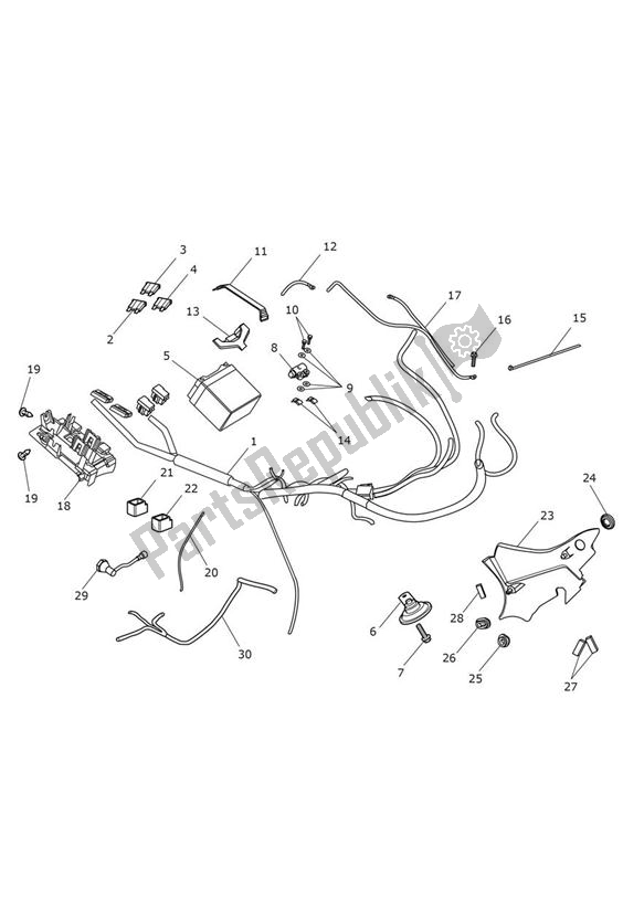 All parts for the Electrical Equipment of the Triumph Tiger Sport 1215 2013 - 2016