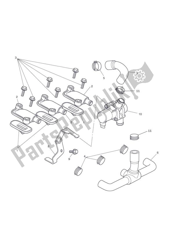 Todas las partes para Control De Emisiones de Triumph Tiger Sport 1215 2013 - 2016