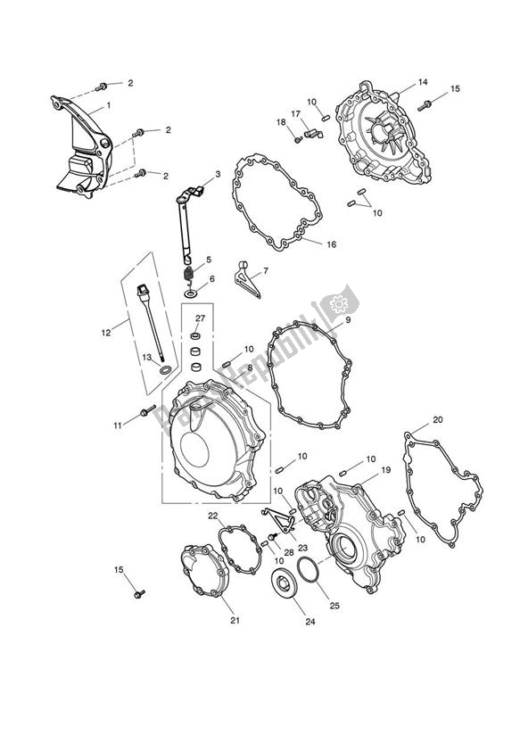 Todas las partes para Cubiertas Del Motor de Triumph Tiger Sport 1215 2013 - 2016