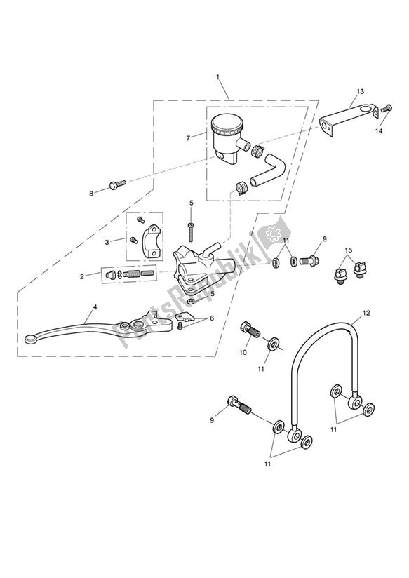 All parts for the Front Brake Master Cylinder & Hoses of the Triumph Tiger Sport 1215 2013 - 2016