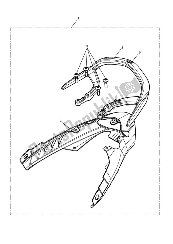 All parts for the Grab Rail of the Triumph Tiger Sport 1215 2013 - 2016