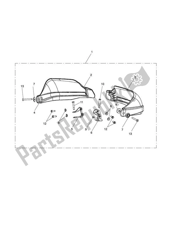 Toutes les pièces pour le Handguards du Triumph Tiger Sport 1215 2013 - 2016