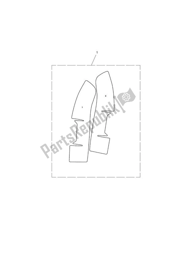 All parts for the Paint Protection Kit, Pannier of the Triumph Tiger Sport 1215 2013 - 2016