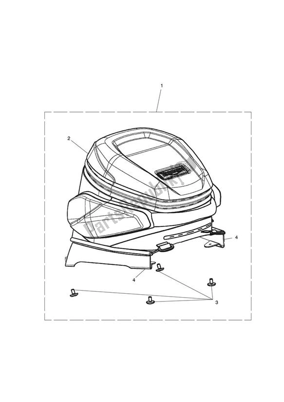 All parts for the Tail Pack Kit of the Triumph Tiger Sport 1215 2013 - 2016