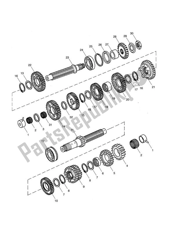 All parts for the Transmission of the Triumph Tiger Sport 1215 2013 - 2016