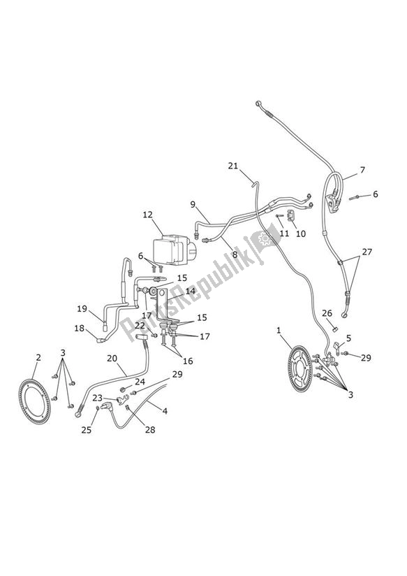 Todas las partes para Abs System de Triumph Tiger Sport 1215 2013 - 2016