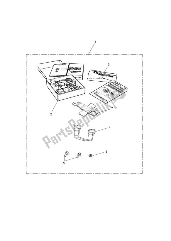 All parts for the Alarm Kit, Sra Approved of the Triumph Tiger Sport 1215 2013 - 2016