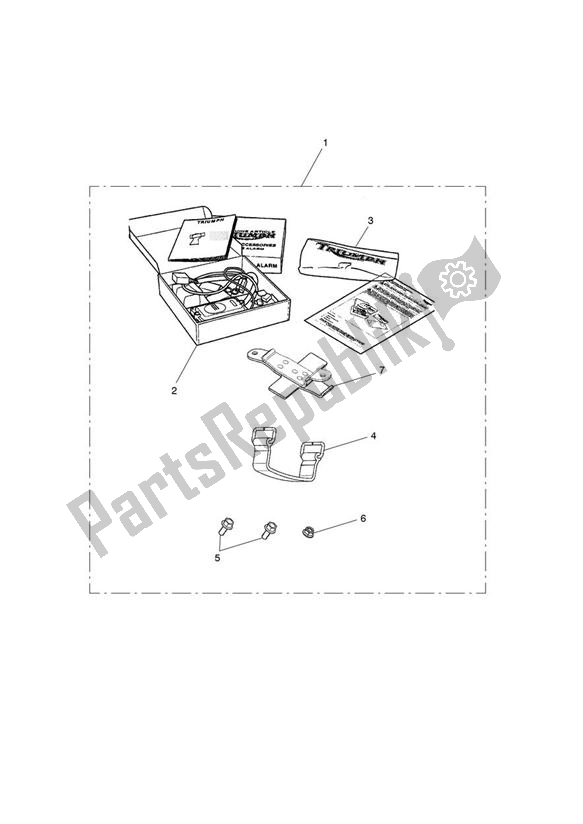 All parts for the Alarm Kit of the Triumph Tiger Sport 1215 2013 - 2016