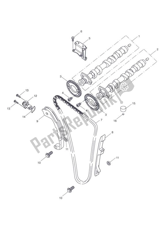 Tutte le parti per il Albero A Camme E Albero A Camme del Triumph Tiger Sport 1215 2013 - 2016