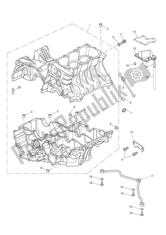 All parts for the Crankcase & Fittings of the Triumph Tiger Sport 1215 2013 - 2016
