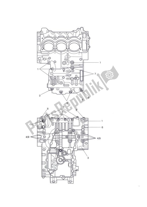 Alle onderdelen voor de Carter Bouten van de Triumph Tiger Sport 1215 2013 - 2016