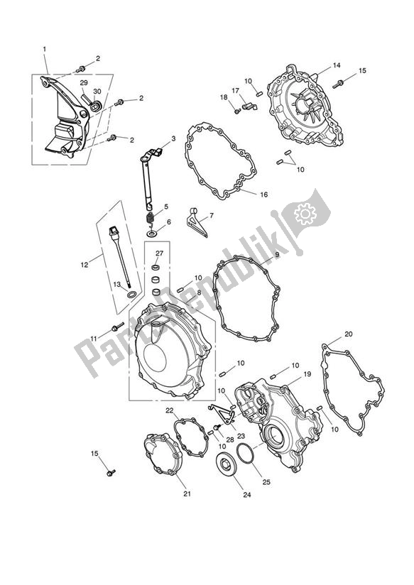 All parts for the Engine Covers of the Triumph Tiger Sport 1215 2013 - 2016