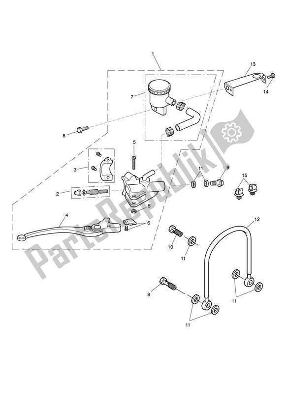 Todas las partes para Freno Delantero Cilindro Maestro Y Mangueras de Triumph Tiger Sport 1215 2013 - 2016