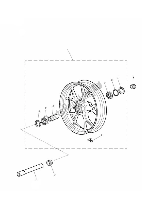 Tutte le parti per il Ruota Anteriore del Triumph Tiger Sport 1215 2013 - 2016