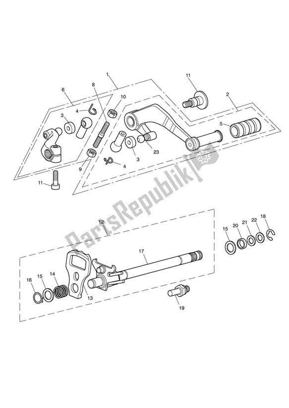 Tutte le parti per il Meccanismo Di Cambio Marcia del Triumph Tiger Sport 1215 2013 - 2016