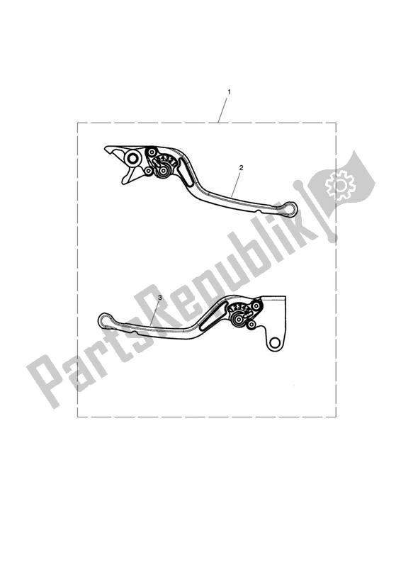 All parts for the Lever Kit, Adj, Std, Long of the Triumph Tiger Sport 1215 2013 - 2016