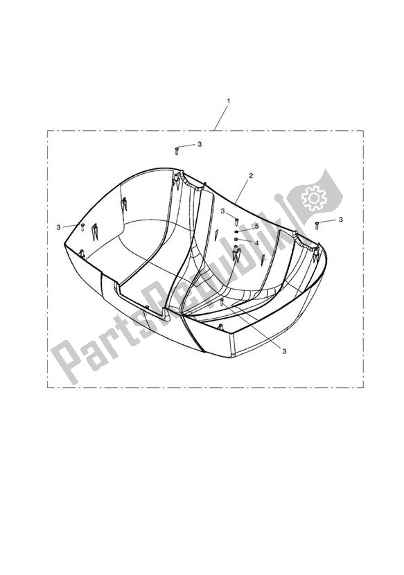 Wszystkie części do Lid Cover Kit, Top Box, Colour Triumph Tiger Sport 1215 2013 - 2016