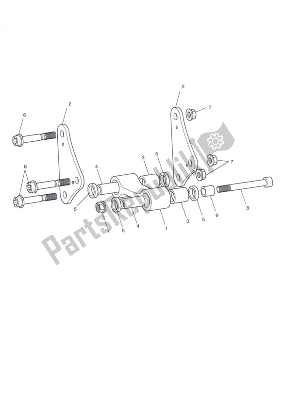 All parts for the Rear Suspension Linkage of the Triumph Tiger Sport 1215 2013 - 2016