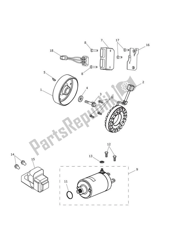 Tutte le parti per il Avviamento E Alternatore del Triumph Tiger Sport 1215 2013 - 2016