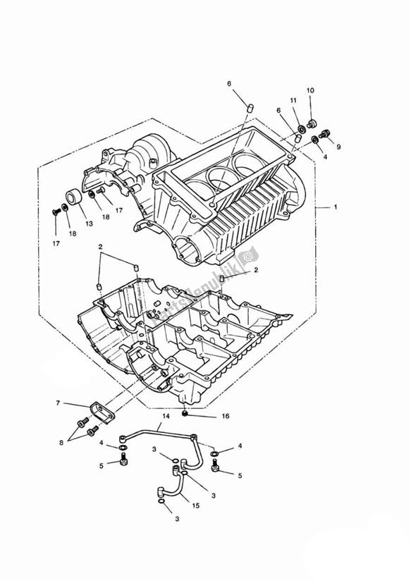 Todas las partes para Caja Del Cigüeñal de Triumph Trident 750 1992 - 1995