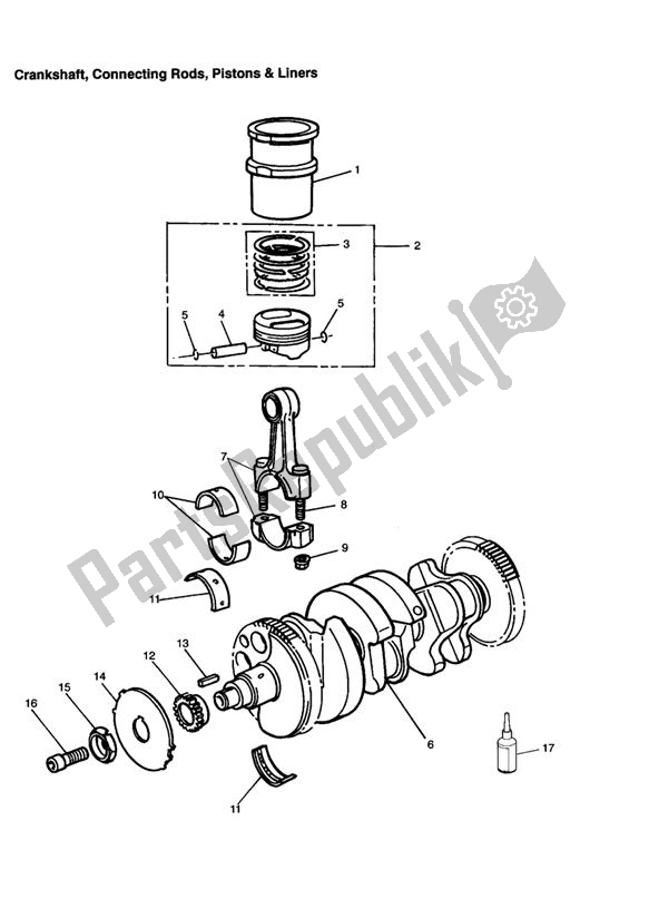 Todas las partes para Crankshaft/conn Rod/pistons And Liners de Triumph Trident 750 1992 - 1995