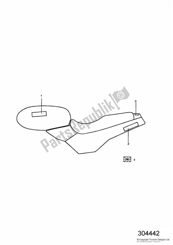 All parts for the Decals Jet Black/ruby Red 55072 > of the Triumph Trident 750 1992 - 1995
