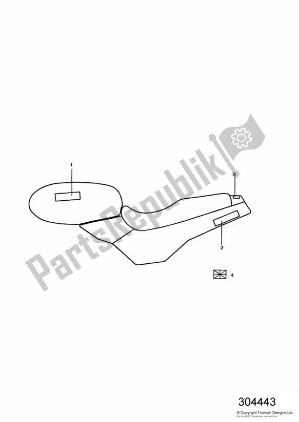 All parts for the Decals Pacific Blue/silver of the Triumph Trident 750 1992 - 1995