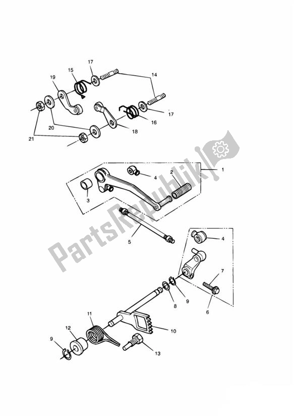 Toutes les pièces pour le Gear Change Pedal 4902 > du Triumph Trident 750 1992 - 1995