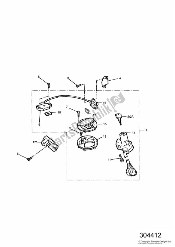 Toutes les pièces pour le Ignition Switch/seat Lock du Triumph Trident 750 1992 - 1995