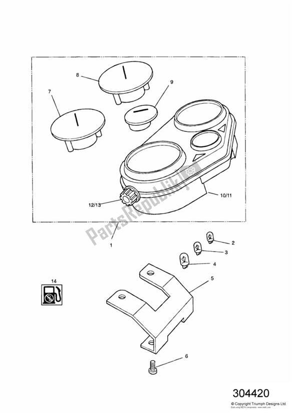 Tutte le parti per il Strumenti del Triumph Trident 750 1992 - 1995