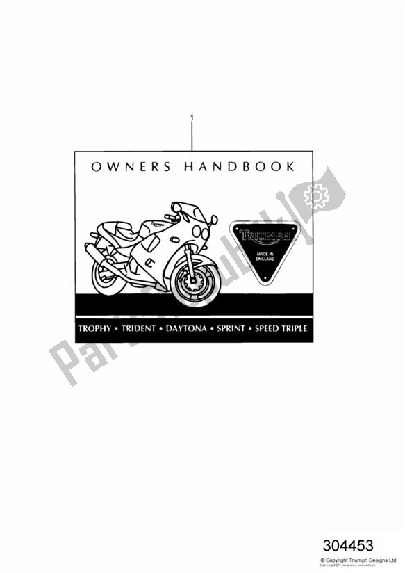 All parts for the Owners Handbook 29156 > > 67999 of the Triumph Trident 750 1992 - 1995