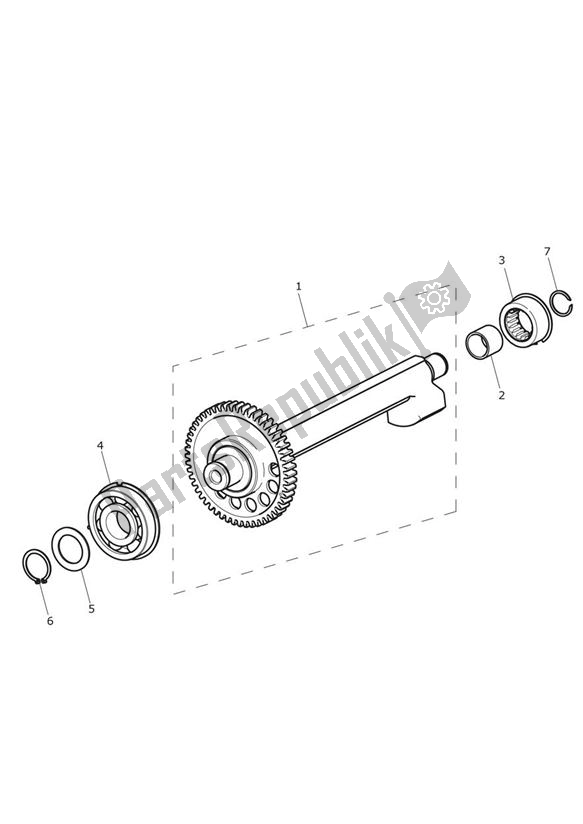 All parts for the Balancer of the Triumph Trophy 1215 2013