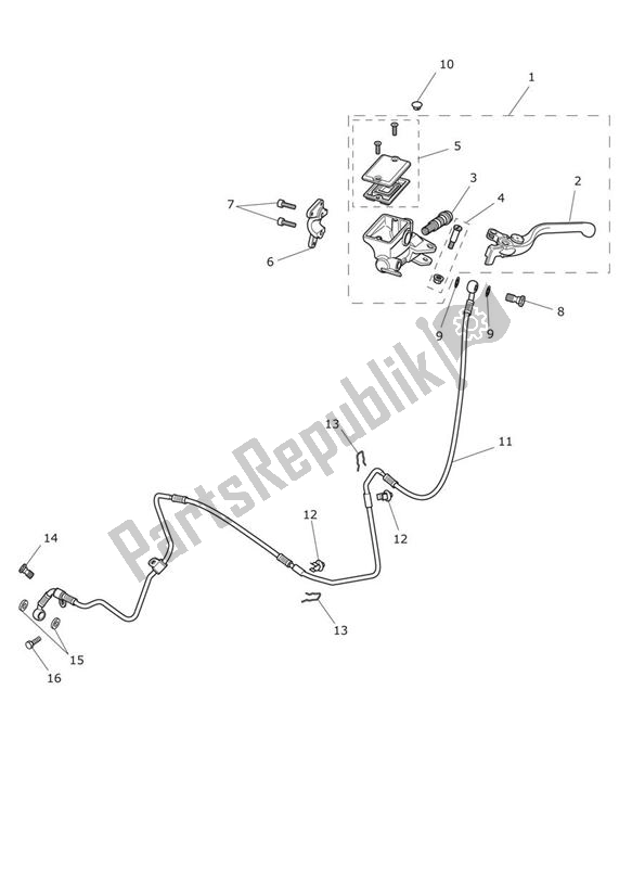 All parts for the Clutch Controls of the Triumph Trophy 1215 2013