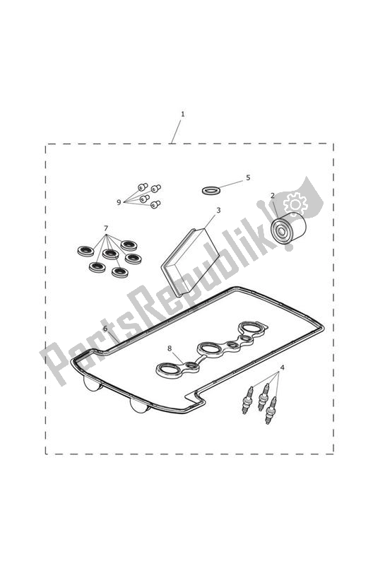 Todas las partes para Engine Service Kit de Triumph Trophy 1215 2013