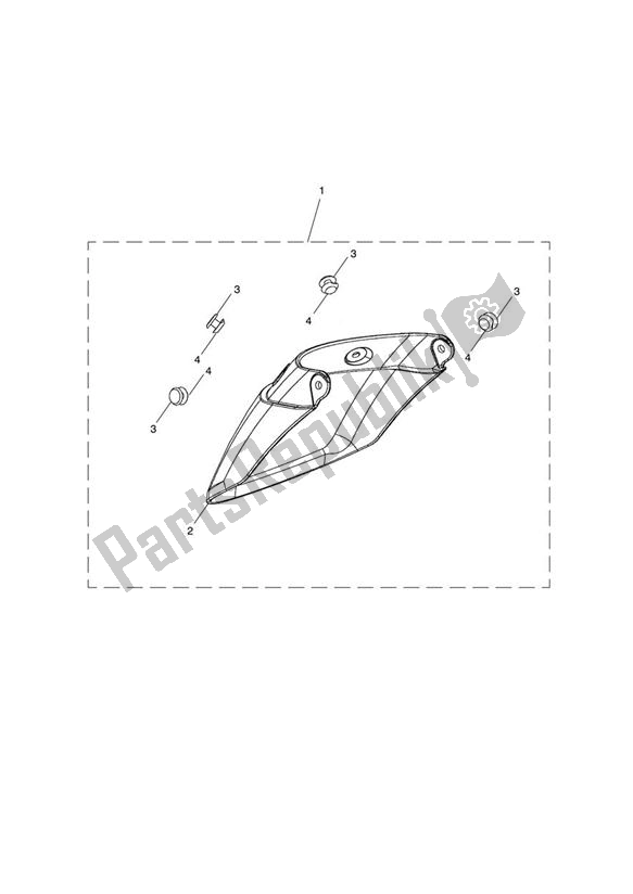 Todas las partes para Front Mudguard Extension Kit de Triumph Trophy 1215 2013