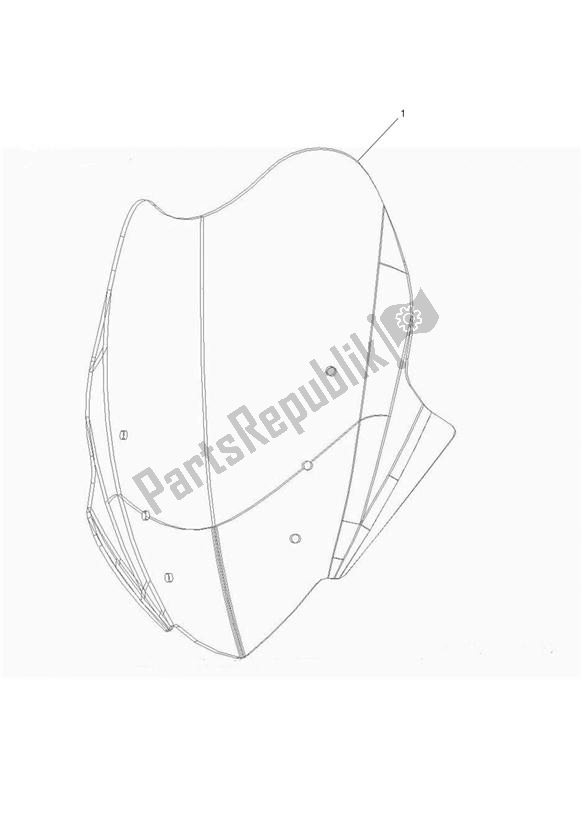 Tutte le parti per il High Touring Screen, Quantum del Triumph Trophy 1215 2013