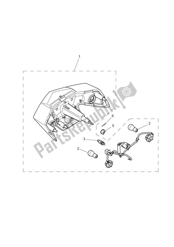 Tutte le parti per il Rear Light (inc Rear Indicators) del Triumph Trophy 1215 2013