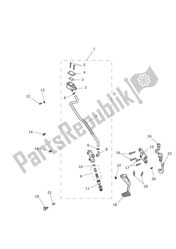 Todas las partes para Cilindro Maestro Trasero de Triumph Trophy 1215 2013